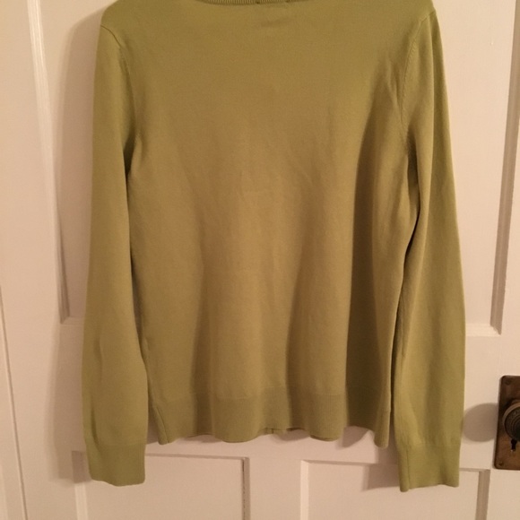 For Spring! Talbots lime green cardigan sweater! - Picture 2 of 3